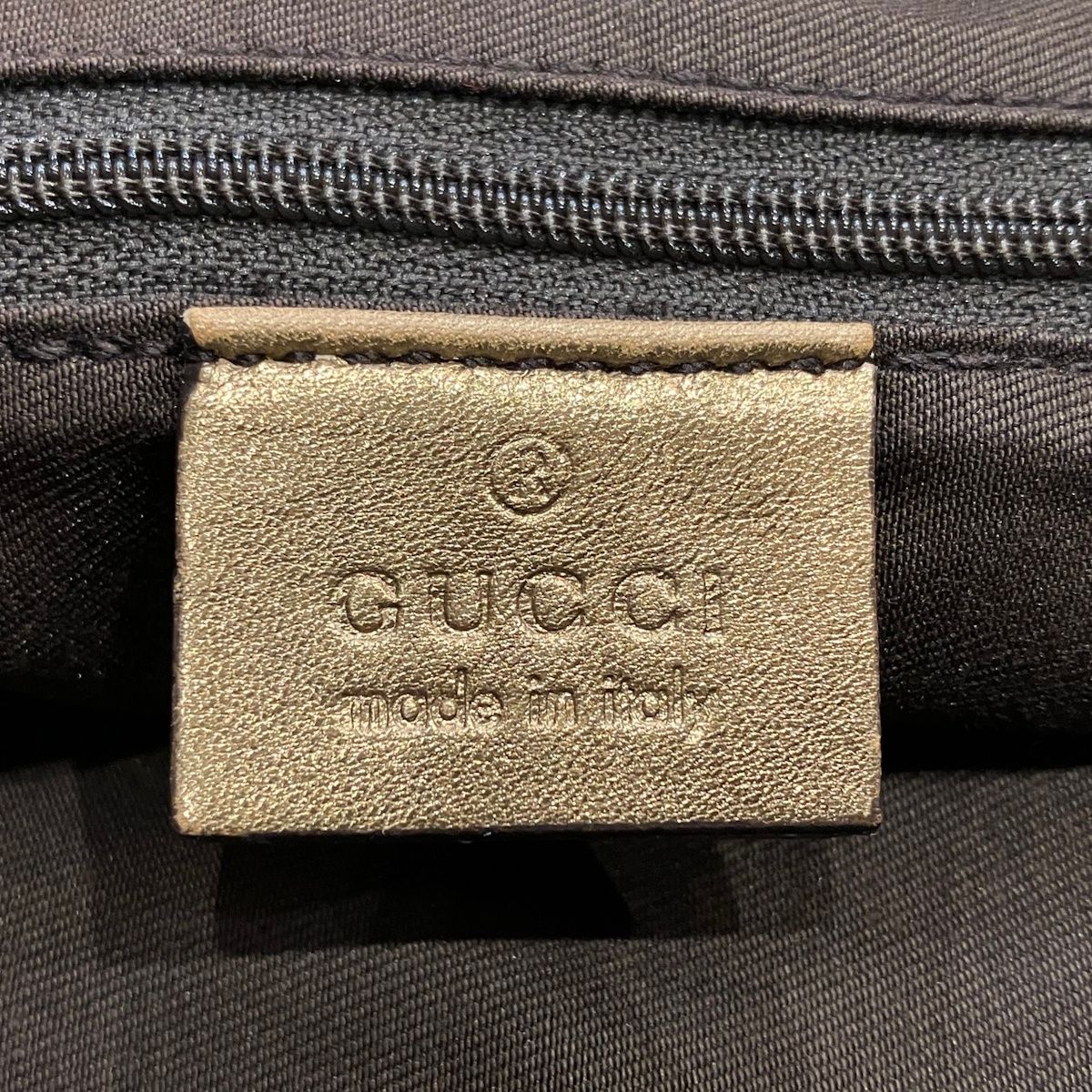 Gucci Abbey Handbag Leather GG Canvas — view 4
