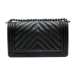 Chanel Boy Shoulder Bag V-stitch Caviar Leather — view 2