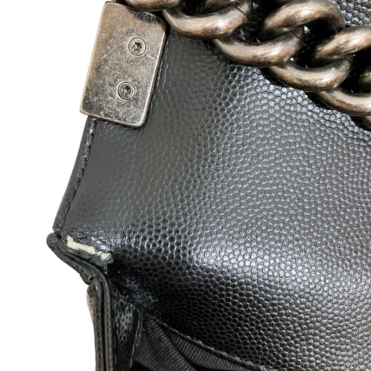Chanel Boy Shoulder Bag V-stitch Caviar Leather — view 7
