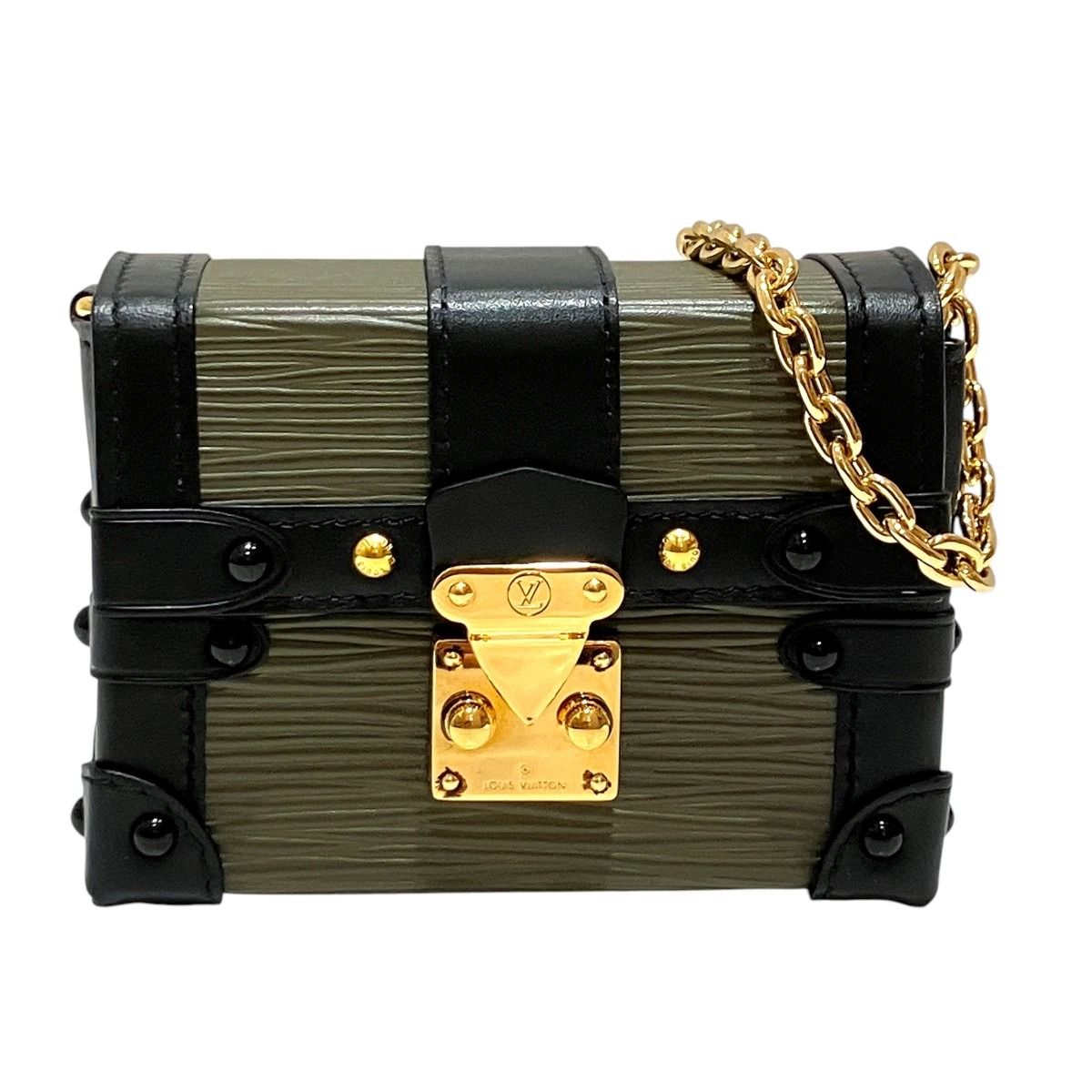 Louis Vuitton Portefeuille Trunk Mini Epi Shoulder Bag Leather
