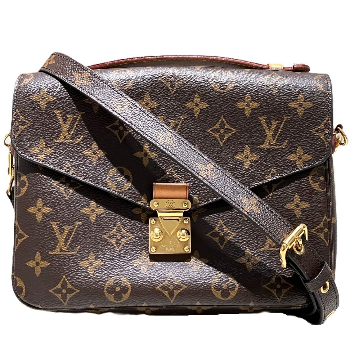 Louis Vuitton Pochette Metis MM Monogram Handbag Canvas