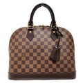 Louis Vuitton Alma PM Damier Ebene Handbag Canvas