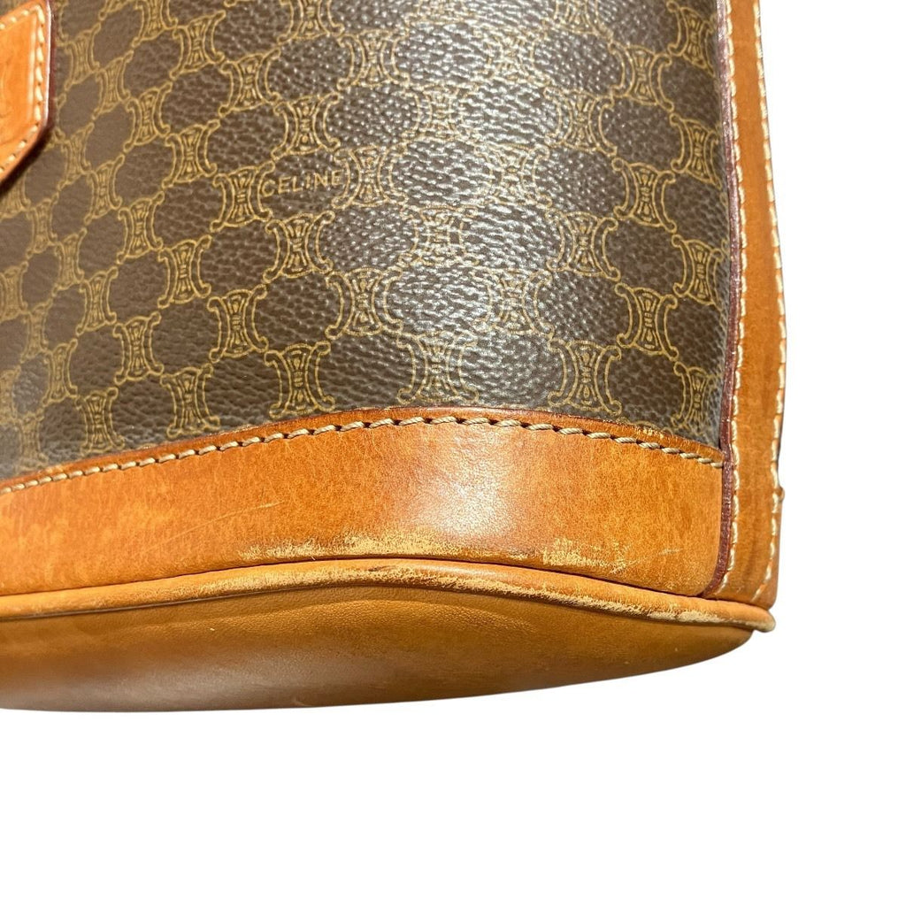 Celine Drawstring Macadam Shoulder Bag Leather — view 6