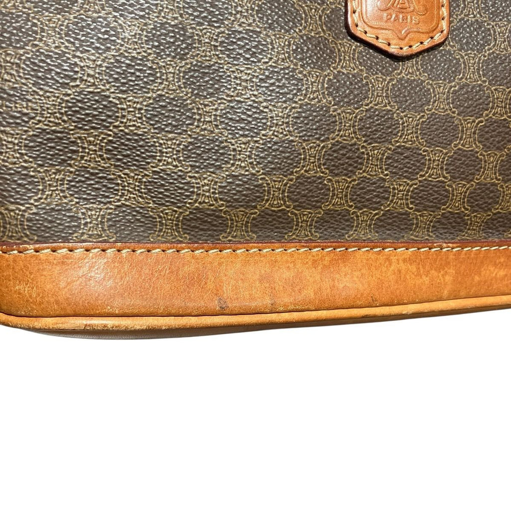 Celine Drawstring Macadam Shoulder Bag Leather — view 8