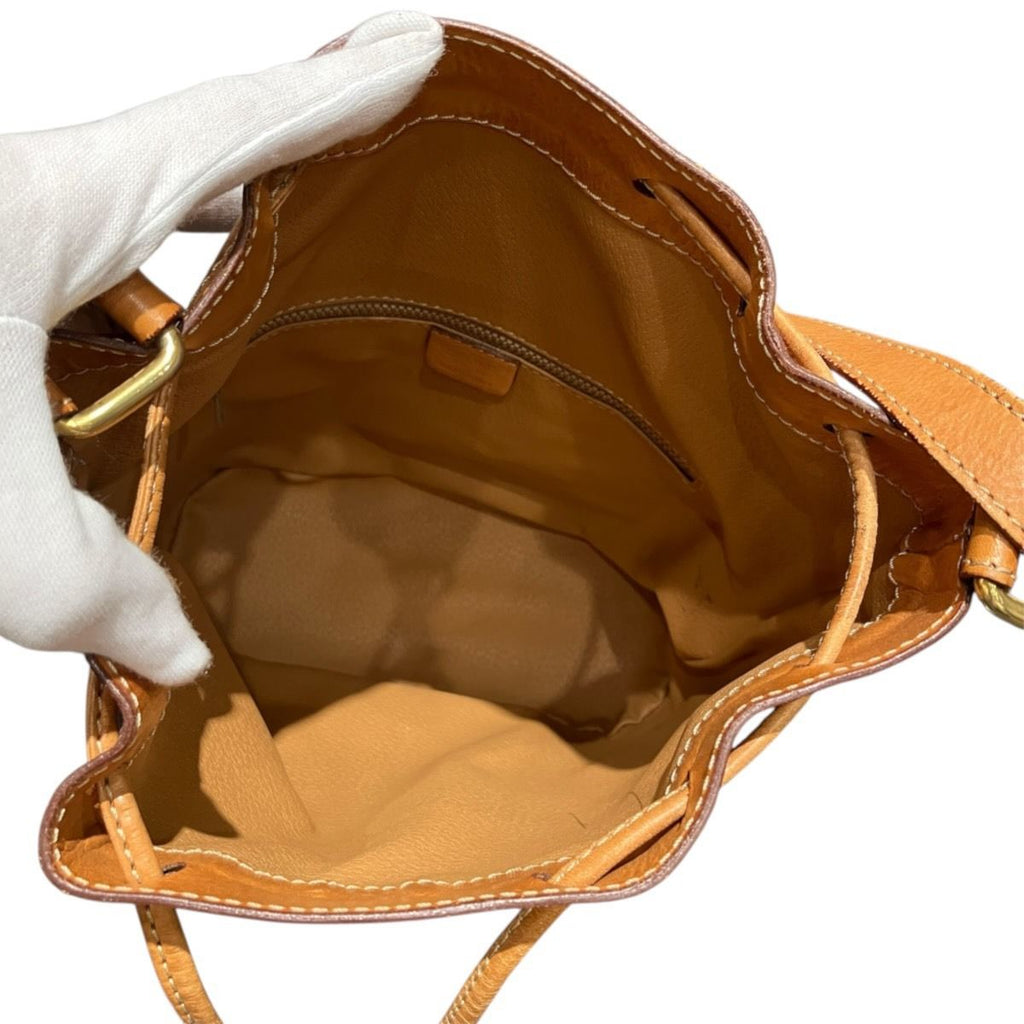 Celine Drawstring Macadam Shoulder Bag Leather — view 5