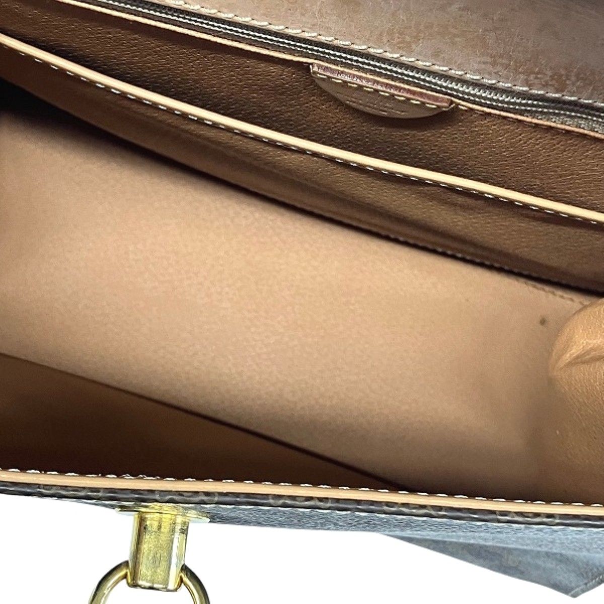 Celine Macadam Handbag Brown — view 5