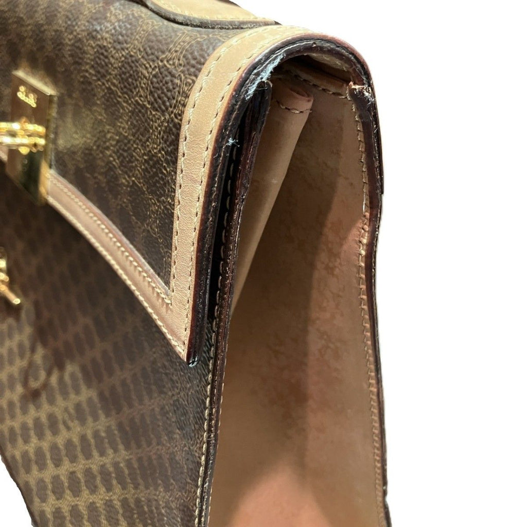 Celine Macadam Handbag Brown — view 8