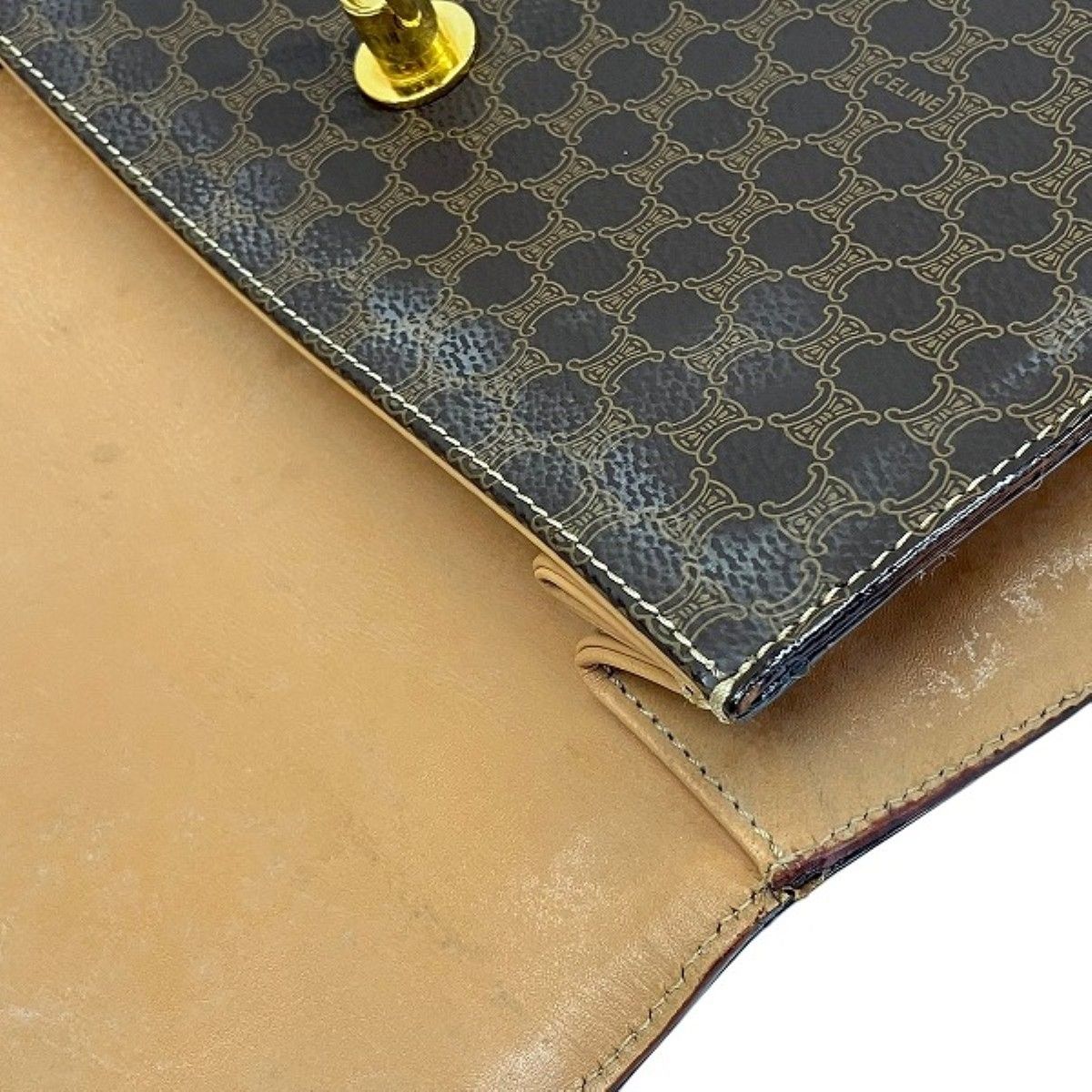 Celine Macadam Handbag Brown — view 6