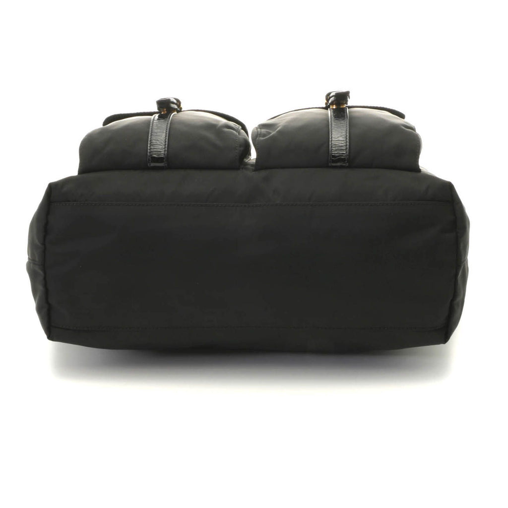 Prada Shopping Tote Black Nylon Patent — view 3