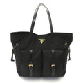 Prada Shopping Tote Black Nylon Patent
