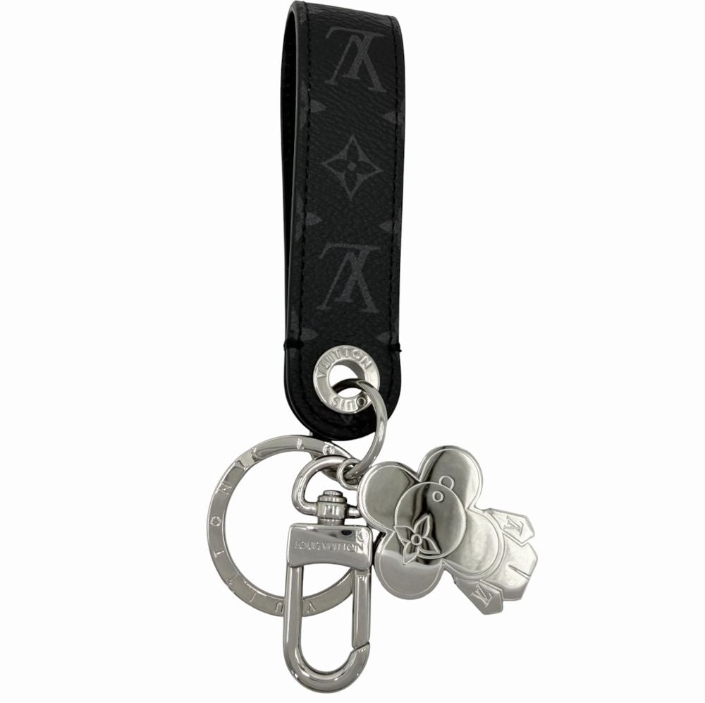 Louis Vuitton Key Ring Monogram Eclipse Dragonne Vivienne Key Holder Charm — view 2