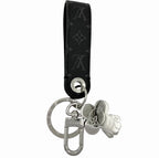 Louis Vuitton Key Ring Monogram Eclipse Dragonne Vivienne Key Holder Charm — view 2