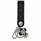 Louis Vuitton Key Ring Monogram Eclipse Dragonne Vivienne Key Holder Charm