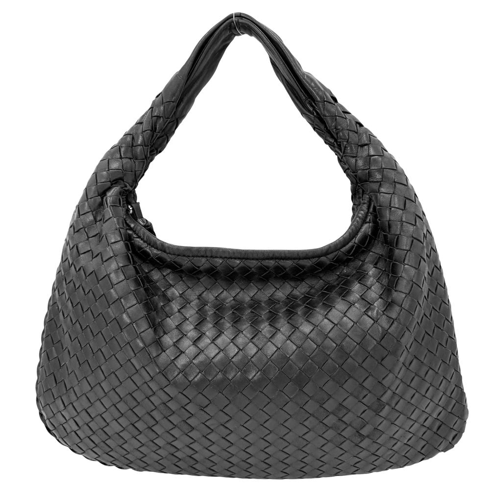 Bottega Veneta Handbag Intrecciato One Leather Black Gold — view 2
