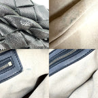 Bottega Veneta Handbag Intrecciato One Leather Black Gold — view 8