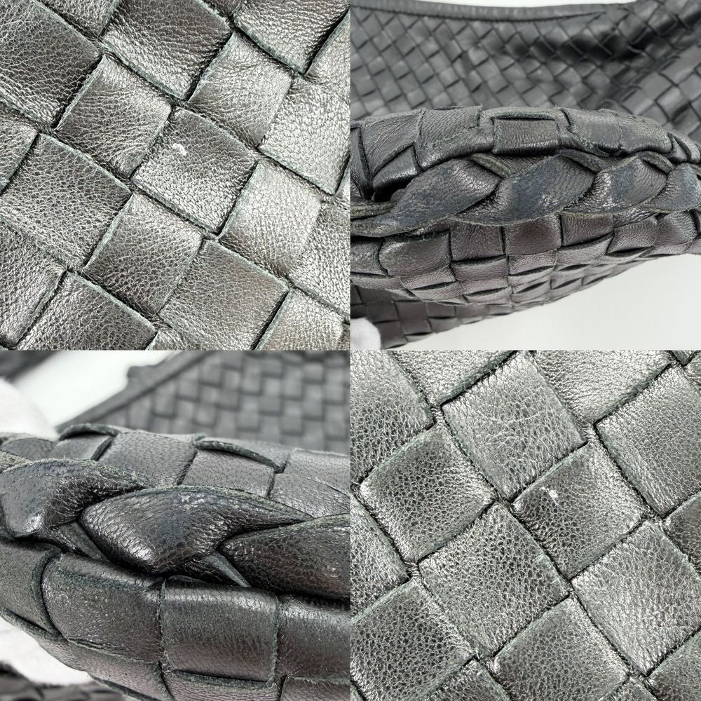 Bottega Veneta Handbag Intrecciato One Leather Black Gold — view 6