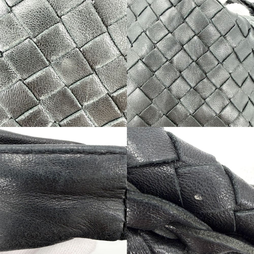 Bottega Veneta Handbag Intrecciato One Leather Black Gold — view 7