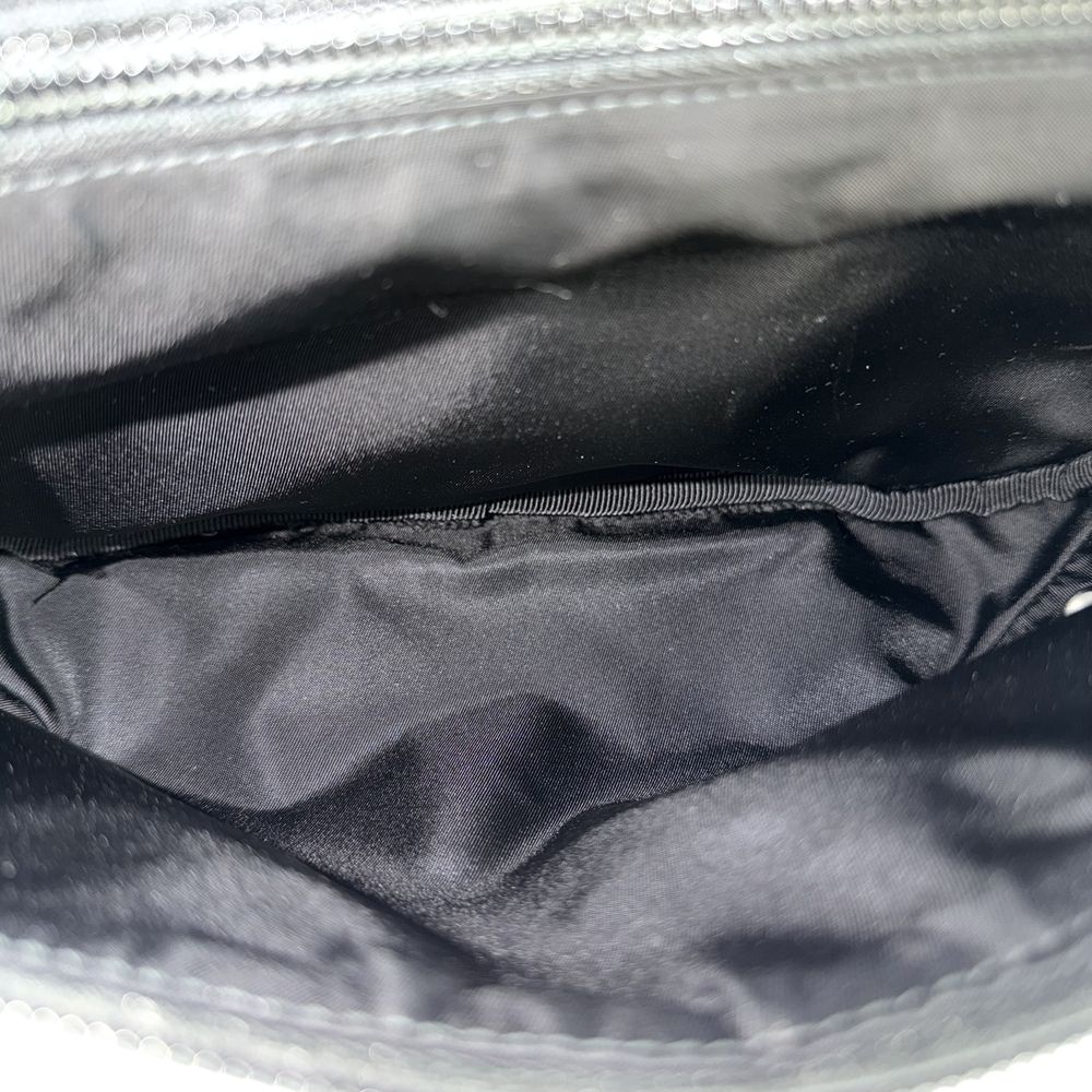 Gucci Belt Bag Logo Shoulder Crossbody Nylon Black Silver — view 4