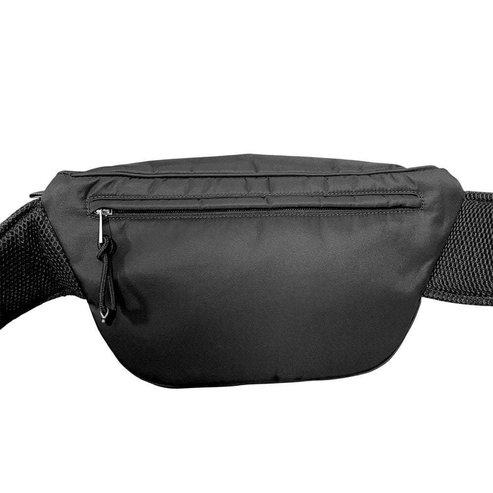 Gucci Belt Bag Logo Shoulder Crossbody Nylon Black Silver — view 2