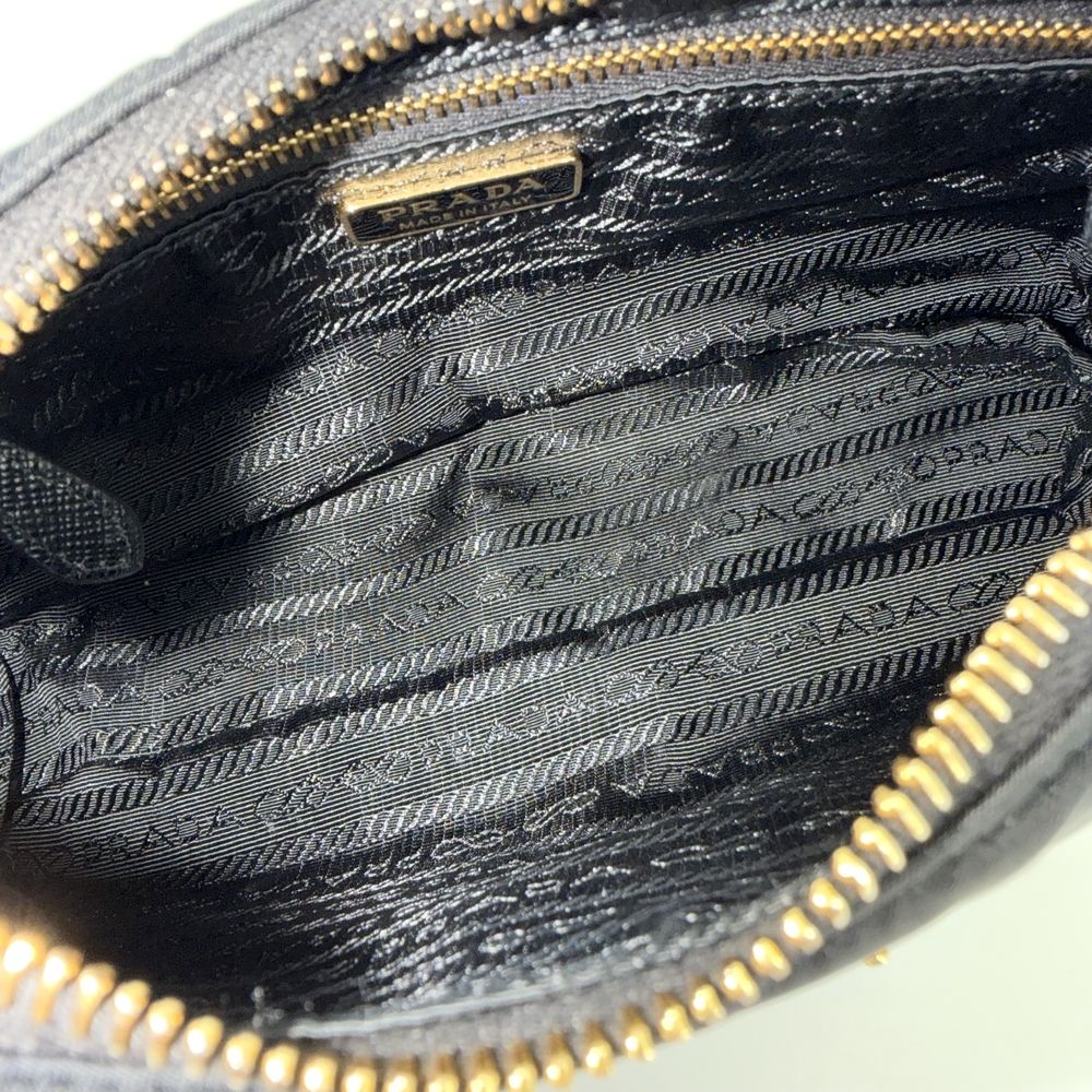 Prada Re Edition 2005 Re-Nylon Mini Bag Shoulder Nylon Black Gold — view 4