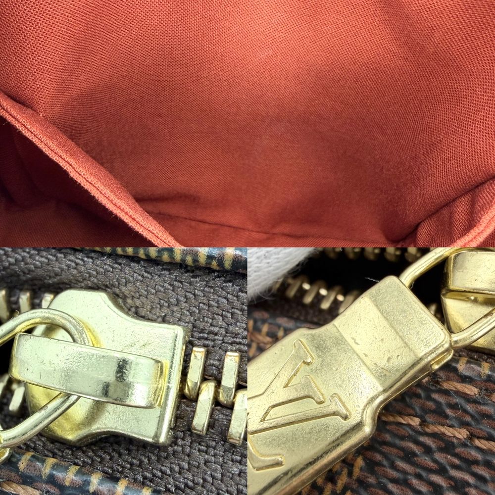 Louis Vuitton Shoulder Bag Olaf PM Crossbody Damier Canvas Brown Gold — view 6