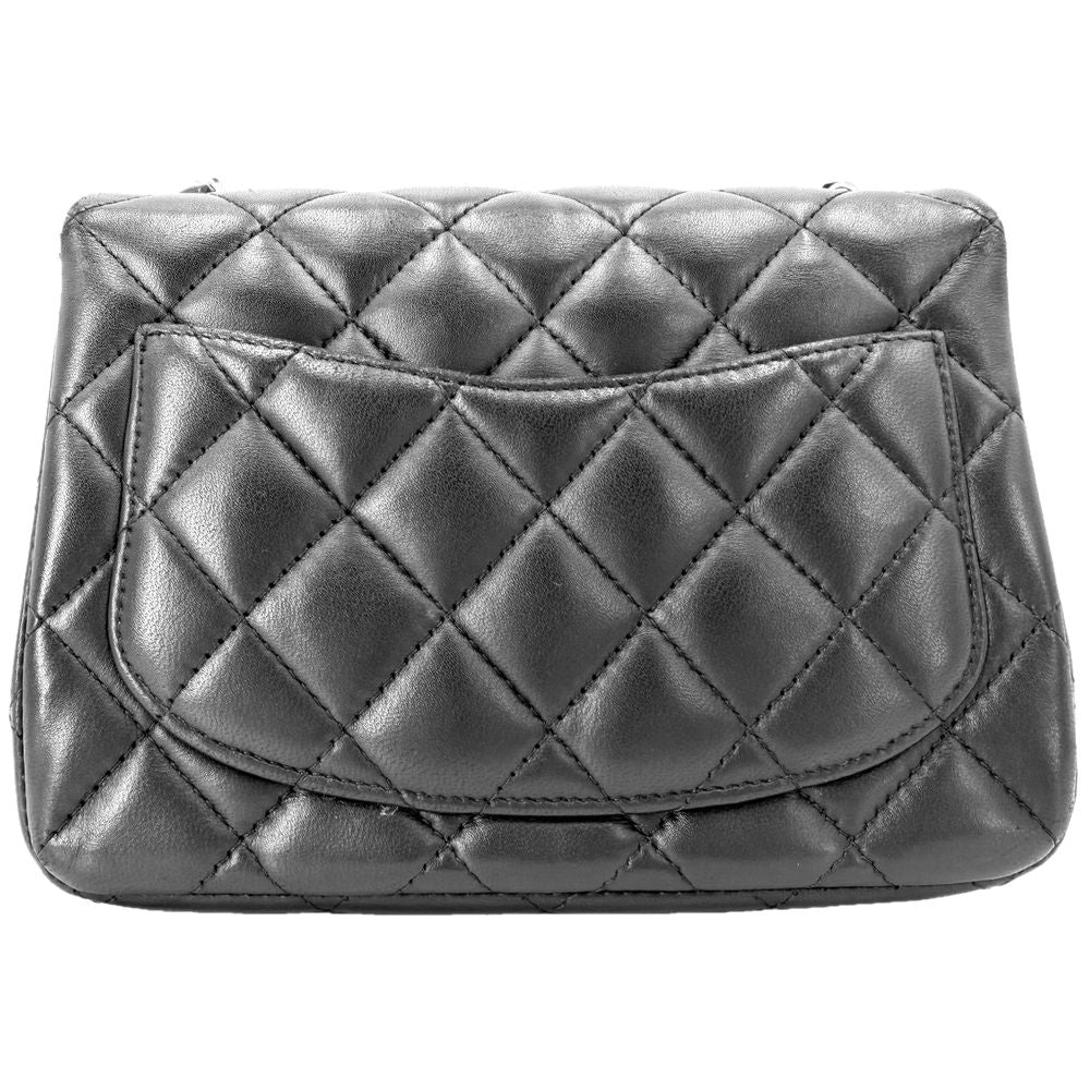 Chanel Shoulder Bag Mini Quilted Chain Turnlock Crossbody CC Logo Lambskin — view 2