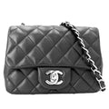 Chanel Shoulder Bag Mini Quilted Chain Turnlock Crossbody CC Logo Lambskin