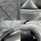 Chanel Shoulder Bag Mini Quilted Chain Turnlock Crossbody CC Logo Lambskin — view 7