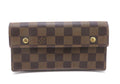 Louis Vuitton Portefeuille Accordeon Damier Wallet Canvas Brown