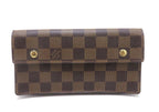 Louis Vuitton Portefeuille Accordeon Damier Wallet Canvas Brown