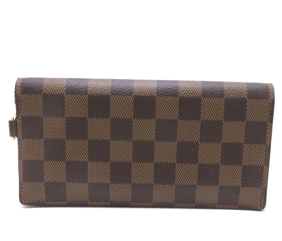 Louis Vuitton Portefeuille Accordeon Damier Wallet Canvas Brown — view 3