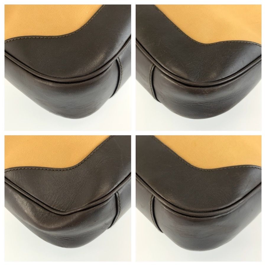 Gucci Bamboo Sherry Line Beige Black Gold Shoulder Bag — view 4
