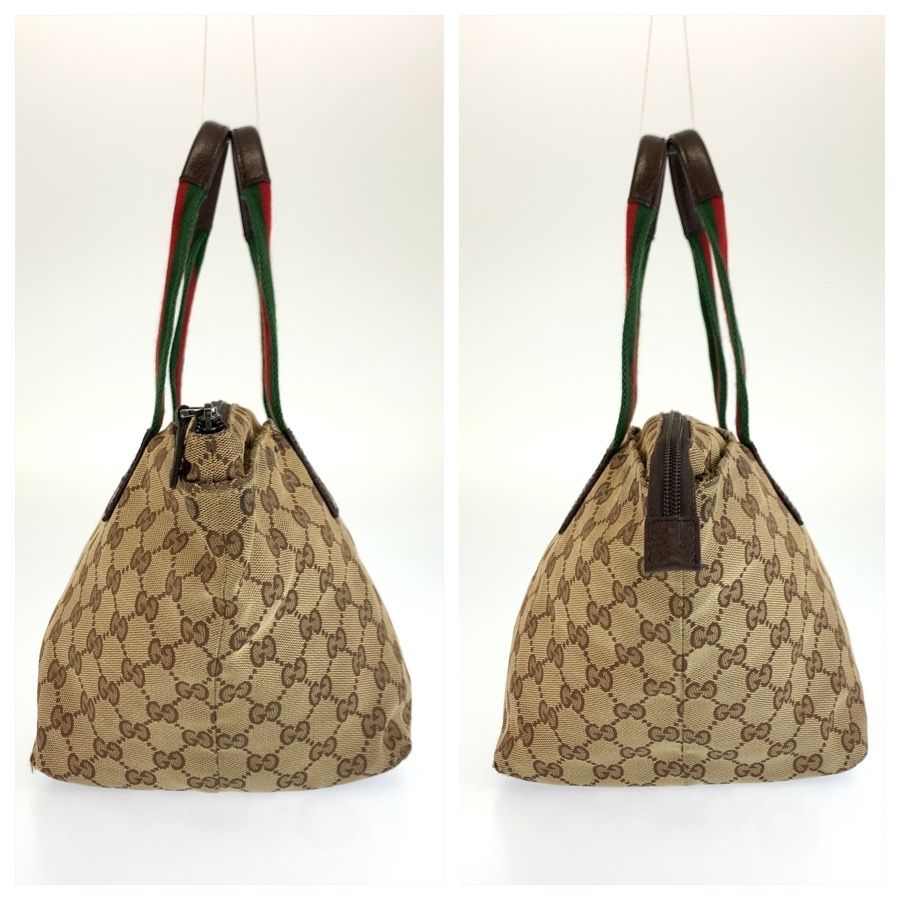 Gucci Sherry Line Beige Brown GG Canvas Tote — view 7