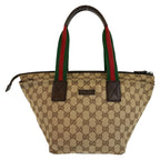 Gucci Sherry Line Beige Brown GG Canvas Tote