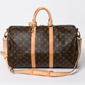 Louis Vuitton Boston Bag Keepall Bandouliere 45 Monogram Brown Gold