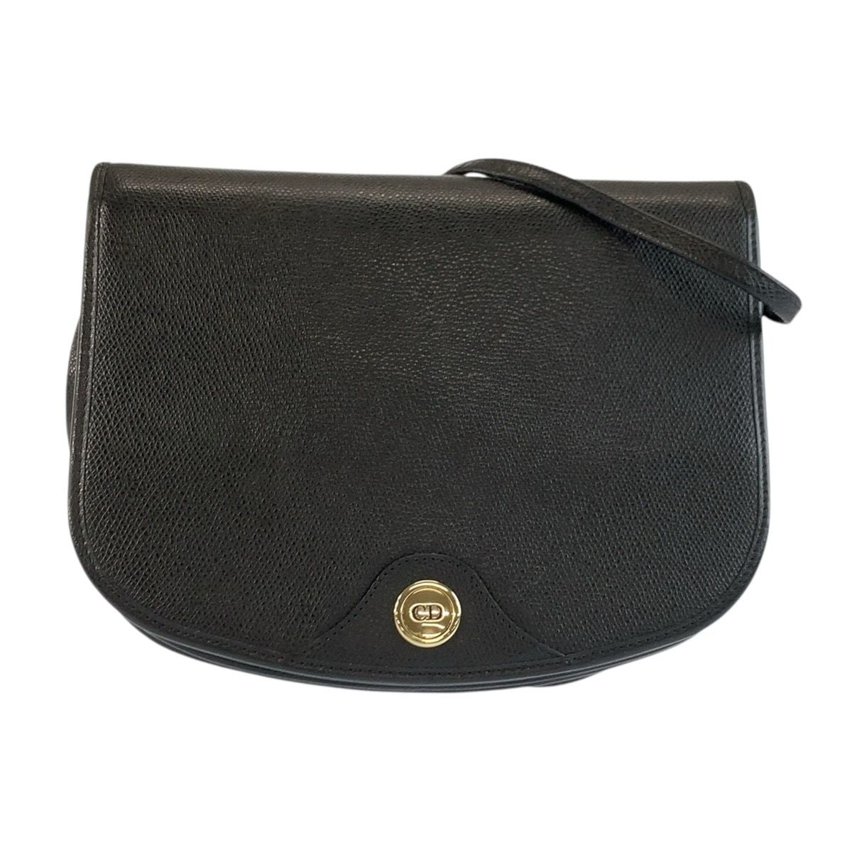 Dior Vintage Black Gold Shoulder Bag Pochette