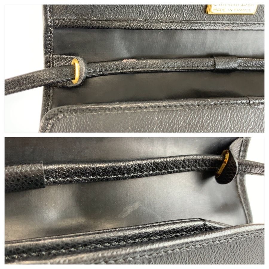 Dior Vintage Black Gold Shoulder Bag Pochette — view 5