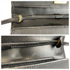 Dior Vintage Black Gold Shoulder Bag Pochette — view 5