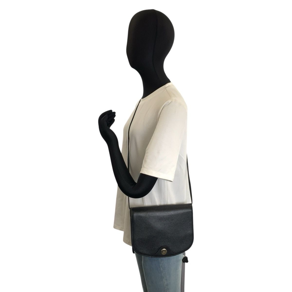 Dior Vintage Black Gold Shoulder Bag Pochette — view 6