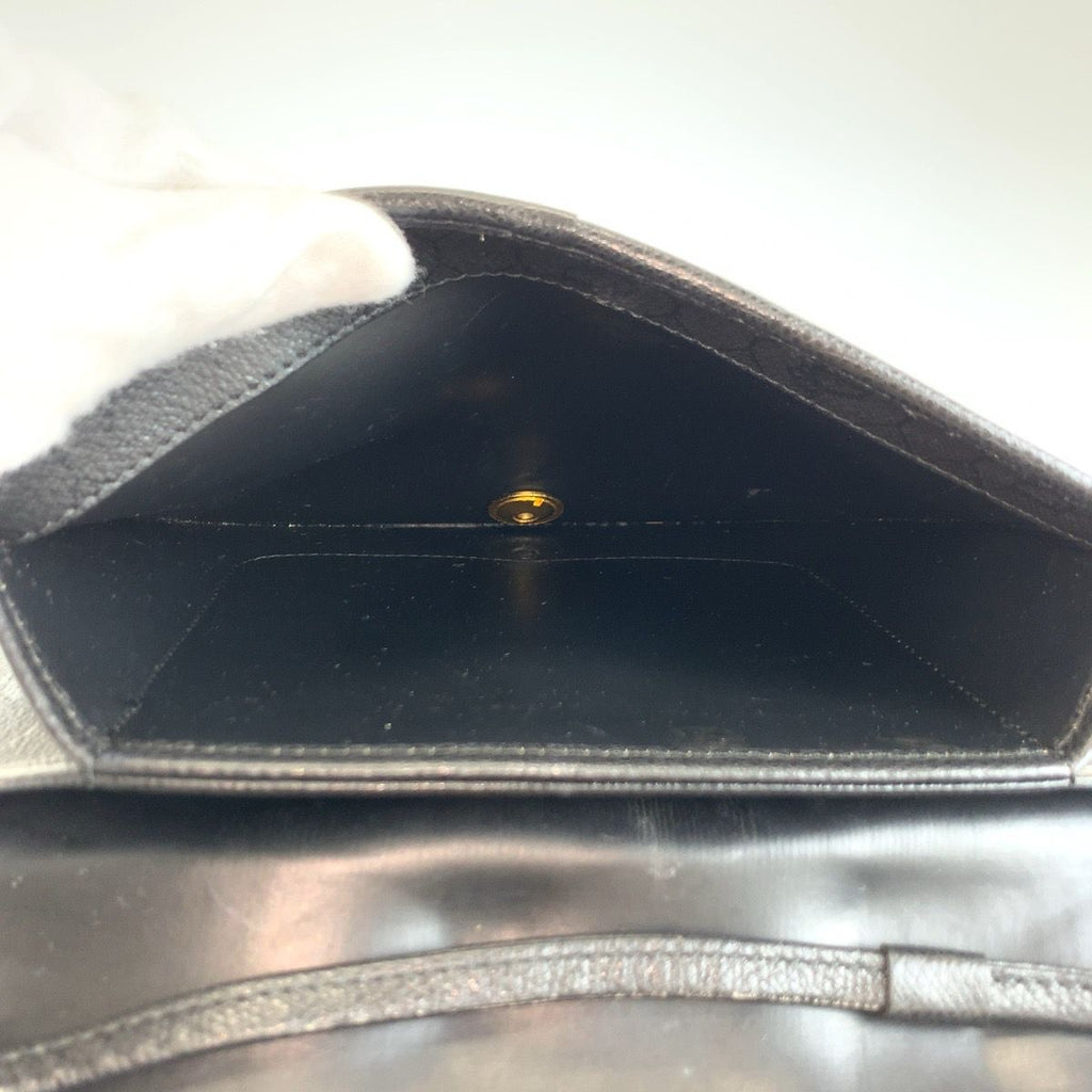 Dior Vintage Black Gold Shoulder Bag Pochette — view 8