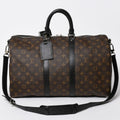 Louis Vuitton Boston Bag Keepall Bandouliere 45 Monogram Brown Gold