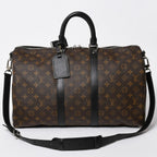 Louis Vuitton Boston Bag Keepall Bandouliere 45 Monogram Brown Gold