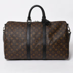 Louis Vuitton Boston Bag Keepall Bandouliere 45 Monogram Brown Gold — view 2
