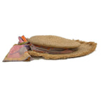 Chanel Hat 57 Beige Purple Multi Straw Hat Silk — view 2
