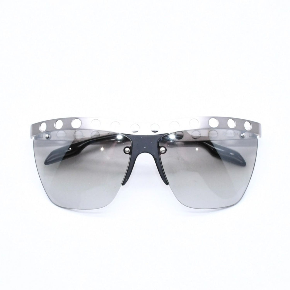 Prada Sunglasses Eyewear Metal Acetate Silver Black — view 2