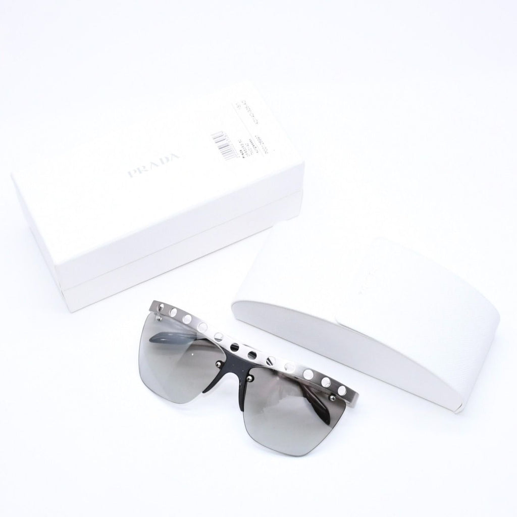 Prada Sunglasses Eyewear Metal Acetate Silver Black