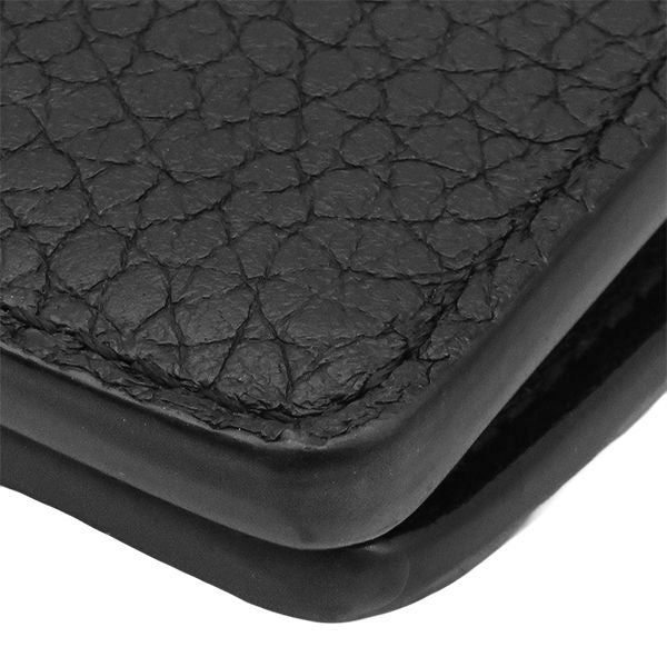 Louis Vuitton Wallet Portefeuille Brazza Leather Black Silver Coin Purse Card — view 4