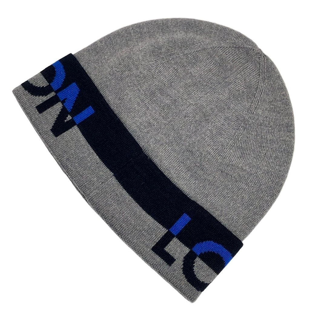 Louis Vuitton Knit Hat Gray Dark Navy Blue Wool — view 2