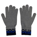 Louis Vuitton Gloves Gray Dark Navy Blue Wool — view 3