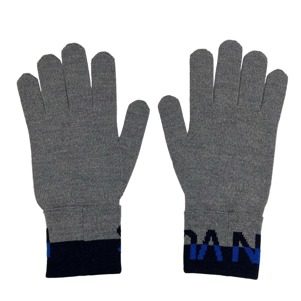 Louis Vuitton Gloves Gray Dark Navy Blue Wool — view 2